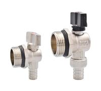 4pcs DN20 DN25 DN32 Copper Drain Valve for Drainage, Exhaust and Blowdown of Ground Heating Geothermal Water Separator(A- 3l4)