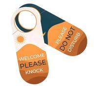 4pcs Do Not Disturb Sign Double Sided Hanger For Hotel Bathroom Dorm Room Welcome Please Knock Thickened Paper Hanging Door Knob for Office Home