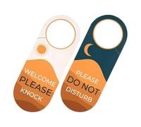4pcs Do Not Disturb Sign Double Sided Hanger For Hotel Bathroom Dorm Room Welcome Please Knock Thickened Paper Hanging Door Knob For Office Home