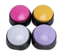 4Pcs Dog Communicating Buttons Messages Yellow White Buzzer for Office Training Class Pet Family, Dog Button Red for Home Office, Horns Sirens