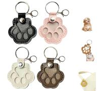 4pcs dog hair keepsake,pets fur keepsake keyring for collecting hair with snap button,4pcs Dog Hair Collector Keychain Charm Memorial Storage Box,Pet Hair Memorial Keepsake-A-4pcs