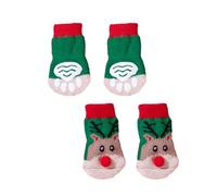4PCS Dog Paws Covers Paws Pattern Shoes Pet Protective Shoes Dog Shoes Booties with Pattern