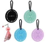 4Pcs, Dog Poop Bag Holder with Carabiner Clip, Hands-Free Waste Bag Carrier for Dog Walking