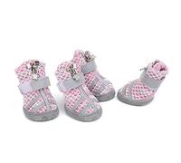 4Pcs Dog Shoes Lightweight Outdoor Breathable NonSlip Boots for Sm Medium Large Dogs Pattern Colorful Powder These Dog Shoes Are Not But Dog ShoesDog (3 Size)