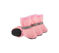 4PCS Dog Shoes Outdoor Foot Protectors AntiSlip Pet Hot Weather Running Reflective Small Mesh Dog Shoes
