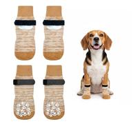 4PCS Dog Socks for Injured Paws, Yellow, M