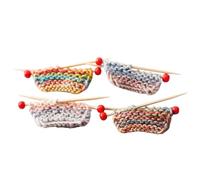 4Pcs Dollhouse Miniature Knitted Sweater 1 12 Scale Mini Knit Clothing Model Plush Dollhouse Ornament Tiny Doll Accessories DIY Mini Room Decoration