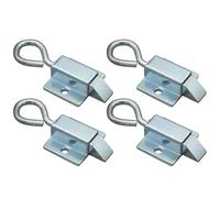 4PCS Door Barrel Bolt, Automatic Door Bolt, Steel Ring-Pull Ring Buckle Latch Lock, Industrial Outdoor Lock Latch for Cabinet Hotel Chicken Coops Fence (Down)