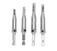 4PCS Door Cabinet Self Centering Hinge Drill Bits Set, Hardware Self-Center Drill Bit for Wood Door Pilot Hole Hinge Drill Bit(5/64",7/64”,9/64",11/64")