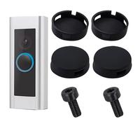 4PCS Doorbell Button Replacement for Ring Doorbell Pro Peephole Camera and Video Doorbell Elite Buttons Replacement Accessories, Come with Buttons and 2pcs Screws for Repair Cracked Split Button Black