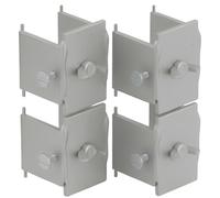 4PCS Dori Block Bricklaying Clamp Set - Heavy Duty Long Side Pole Clamp with Lock Bolt - Fits 40mm & 50mm Profile Poles - Masonry Wall Line Holder Tool for Professional Builders