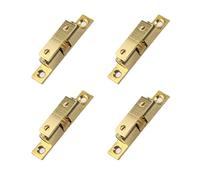 4Pcs Double Ball Roller Catch, Adjustable Copper Ball Tension Catch Latch with Screws, Ball Catch Furniture Latch for Cabinet, Door, Cupboard (Gold/40mm)