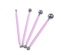 4Pcs Double Head Clay Dotting Pen Double Ended Pottery Clay Modelling Embossing Tool Multifunction Ceramic Carving Tool Art Classroom Supplies