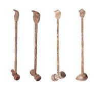 4pcs Double Head Massage Hammer Stick Wooden Back Scratcher | Long Handle, Finger like Scratching Stick, Smooth Edges, Reaches Hard to Access Spots, Wood Build