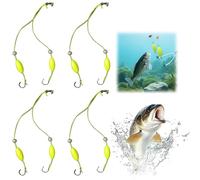 4Pcs Double Reverse Fishing Hook Set,Fishing Floats,Magnet Fi/shing Kit,Snag Resistant Split Hook Design,Anti Tangle Fi/shing Hook Set for Smooth Casting,Better Control Fis/hing Hooks for Fis/hing Use