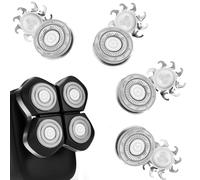 4PCS Double Ring Replacement Blades Compatible with FREEBIRD Flexseries Pro Head Shaver