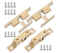 4pcs Double Roller Catch Cabinet Latch Polished Brass Spring Loaded