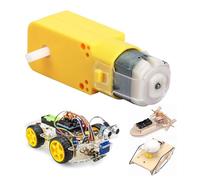 4Pcs Double Shaft Gearboxes Motor Replacement Ratio 1:48 Shaft Motor 3V Gear Motors For Intelligent Car Robot Enduring Double Gearboxes