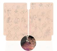 4pcs Double Side Printing Tiny Tattoo Practice Skin Pink Silicone Soft Mini Tattoo Practice Pad for Tatoo Artist Beginners (4pcs)