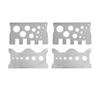 4pcs Double-Sided Bolt Gauge Card, 2 Styles Stainless Steel Metric Thread Checker Bolt Nut Screw Size Measuring Tool for Mechanics Engineers DIY Projects (Silver)