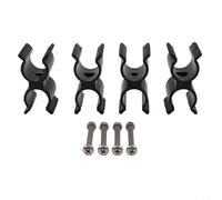 4pcs Double Tube Boat Pole Clip Holder for Bimini Top, Fits Tubes with 7/8 to 1 Diameter, Marine Grade Plastic for Outdoor and Boat Use