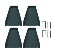 4PCS Downspout Splash Block, Rain Gutter Downspout Extender with 8 Fixing Nails, Fixable Splash Guard for Foundation Protection, Ladder Slope Design Drain Tray for Home (Green)