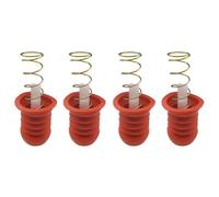 4PCS Drain Trap Seal Spring Valve Plug, Universal Rubber Washing Machine Water Drain Valve Plug, Washing Machine Drain Seals, Water Seal Drain Water Sealing Rubber Pad Valve Spring Fitting (C)