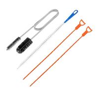 4Pcs Drain Unblocker Tools Set, 1 Double Ended Nylon Pipe Cleaner Brush, 1 Sink Unblocker Brush, 2 Hair Clog Remover, Sink Tool for Kitchen Bathroom Shower Plug Hole