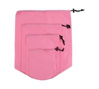 4PCS Drawstring Stuff Sacks Outdoor Storage Bags for Camping and Hiking (Pink)