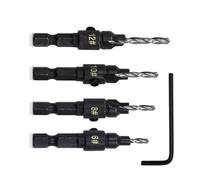 4Pcs Drill Bit Countersink Woodwork Hole Cutter Screw Aluminum Carpentry Hole Woodworking Projects Woodworking Drill Bit Kit