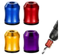 4Pcs Drill Bit Holder, Screw Holder Set, Securing Screws in Hard-to-Reach Areas, Switching Between Different Screw Types Quickly, Coloured Set Red Blue Gold Purple