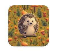 4Pcs Drink Coasters, Hedgehog Coasters for Drinks Leather Absorbent Coaster Set Heat-Resistant Mug Mats Coffee Cup Pads Housewarming Gifts for New Home