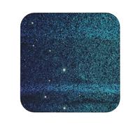 4Pcs Drink Coasters, Teal Glitter Coasters for Drinks Leather Absorbent Coaster Set Heat-Resistant Mug Mats Coffee Cup Pads Housewarming Gifts for New Home