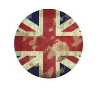 4Pcs Drink Coasters, Vintage Union Jack British Flag Coasters for Drinks Leather Absorbent Coaster Set Heat-Resistant Mug Mats Coffee Cup Pads Housewarming Gifts for New Home