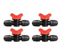4PCS Drip Irrigation Valves, 12mm Outer, Shut-Off Straight Hose Stop Valve, Water Garden Hose Connection Plastic, Garden Hose Stop Valve, Universal Tubing Coupling Valve
