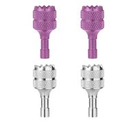 4pcs Drone Controller Sticks, Aluminum Drone Control Joystick Detachable Thumb Rocker Replacement Compatible with DJI Mini 3 Pro DJI RC Smart Controller Accessories (Silver, Purple)