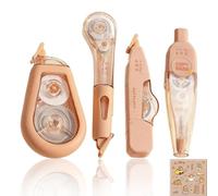 4PCS Drop-Resistant Correction Tape Set Different Cute Design Tippex Pen with Cartoon Sticker Large Capacity Smooth Mute Whiteout Correction Tape for Home School Office Supplies (Capybara)