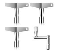 4Pcs Drum Key, Drum Accessories Drum Key Drum Tuner Universal Drum Tuning Key for Acoustic and Electronic Drums (Zinc Alloy, Quadrilateral)