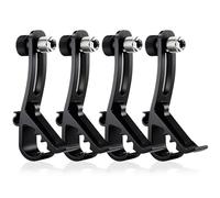 4PCS Drum Mic Clips, Universal Adjustable Drum Rim Mic Clips Microphone Mount Clamp Microphone Shockproof Securing Clamp