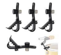4Pcs Drum Microphone Clips, 11.6x2.3x4.6cm/4.6x0.9x1.8in Adjustable Microphone Drum Mount, Shockproof DrumRim Mic Clip DrumMic Clamps Microphones Securing Clip Musical Instrument Supplies