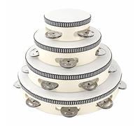 4PCS Drums Tambourines for Adults Church, Musical Instruments Hand Drum, Including 10 Inch 8 Inch 6 Inch 4 Inch Tambourine for School Party Dancing Concert