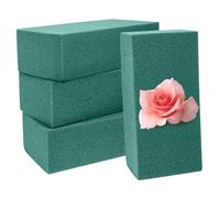 4Pcs Dry Floral Foam Blocks for Flower Arrangement, 23 x 7 x 10.5cm Premium Florist Foam Blocks for Artificial & Fresh Flower Arranging, Flowers Foams for Wedding Birthday Outdoor Display（Green）