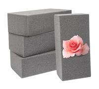 4Pcs Dry Floral Foam Blocks for Flower Arrangement, 23 x 7 x 10.5cm Premium Florist Foam Blocks for Artificial & Fresh Flower Arranging, Flowers Foams for Wedding Birthday Outdoor Display（Grey）