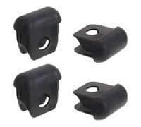 4pcs Dual Hole Walker Tube Insert for 15x30mm Oval Tubes, Black | Thickened Plastic, Elastic Surface, Tight Fit, Reduces Noise and Loosening in Corridors and Rehab Centers