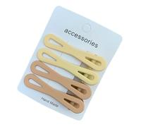 4pcs Duck Bill Hair Clips Women, Matte Texture Wavy Rectangular Metal Tight Teeth Strong Hold, for Daily Commuting Bangs Broken Hair Versatile Hairpin J