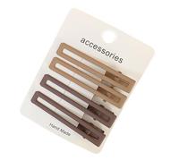 4pcs Duck Bill Hair Clips Women, Matte Texture Wavy Rectangular Metal Tight Teeth Strong Hold, for Daily Commuting Bangs Broken Hair Versatile Hairpin A