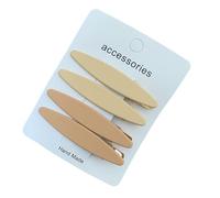 4pcs Duck Bill Hair Clips Women, Matte Texture Wavy Rectangular Metal Tight Teeth Strong Hold, for Daily Commuting Bangs Broken Hair Versatile Hairpin L