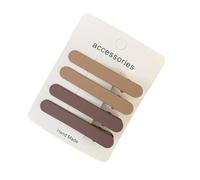 4pcs Duck Bill Hair Clips Women, Matte Texture Wavy Rectangular Metal Tight Teeth Strong Hold, for Daily Commuting Bangs Broken Hair Versatile Hairpin E