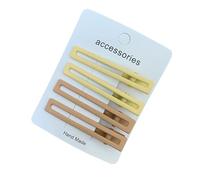 4pcs Duck Bill Hair Clips Women, Matte Texture Wavy Rectangular Metal Tight Teeth Strong Hold, for Daily Commuting Bangs Broken Hair Versatile Hairpin G