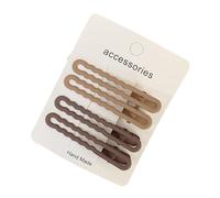 4pcs Duck Bill Hair Clips Women, Matte Texture Wavy Rectangular Metal Tight Teeth Strong Hold, for Daily Commuting Bangs Broken Hair Versatile Hairpin B